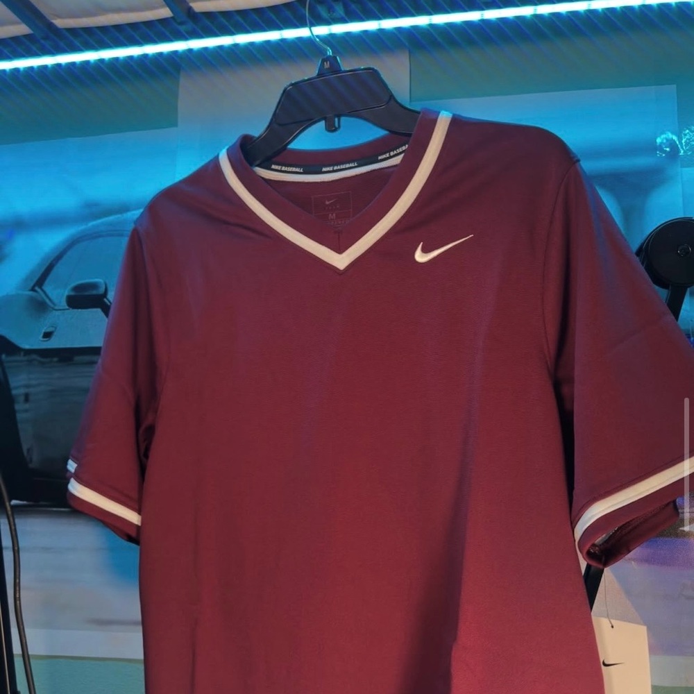 Nike Men's Burgundy V-Neck Jersey